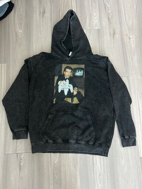 Black Graphic Hoodie Sweatshirt - Retro 007 Hoodie